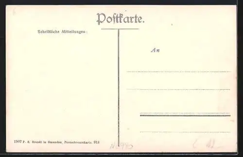 AK Hinterstoder, Ortspartie mit Spitzmauer und Hoher Priel