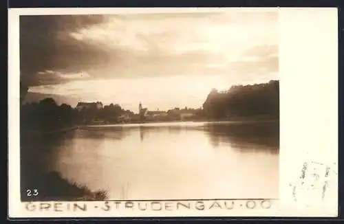 AK Grein, Blick über den Fluss zum Ort