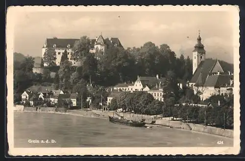 AK Grein, Donaupartie mit Schloss