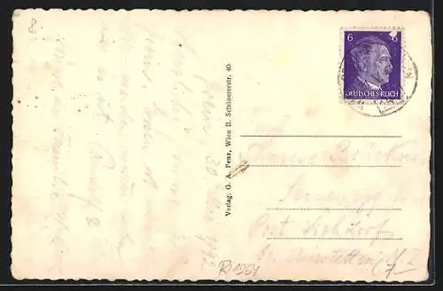 AK Grein, Donaupartie mit Schloss