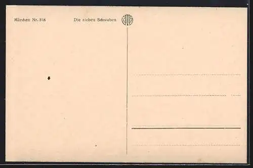 Künstler-AK P. Hey: Märchen, Die sieben Schwaben