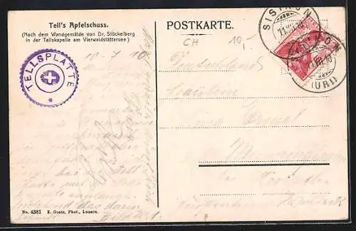 AK Wilhelm Tell, Tells Apfelschuss