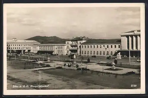 AK Linz a.d. Donau, Hauptbahnhof, Strassenbahn