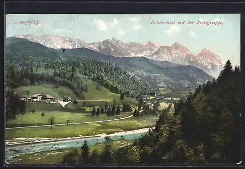 AK Steyrling, Brunnental mit der Prielgruppe