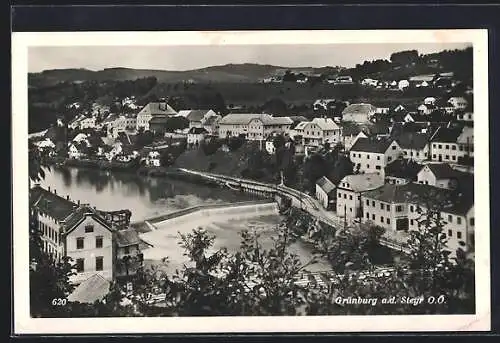 AK Grünburg /Ob.-Oe., Partie an der Schleuse