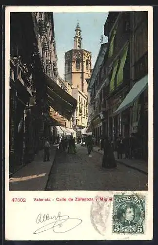 AK Valencia, Calle de Zaragoza y Miguelete