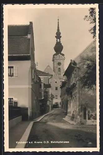 AK Kirchdorf an der Krems, Blick in die Bahnhofstrasse