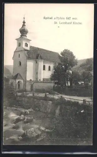 AK Spital a. Pyhrn, Blick auf die St. Leonhard-Kirche