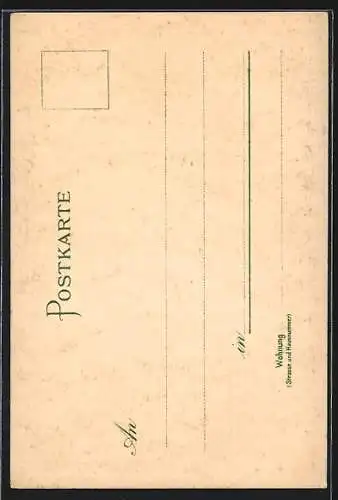 Passepartout-Lithographie Berlin, Nationalgalerie m. Denkmal Friedrich Wilhelm IV., Reichsadler