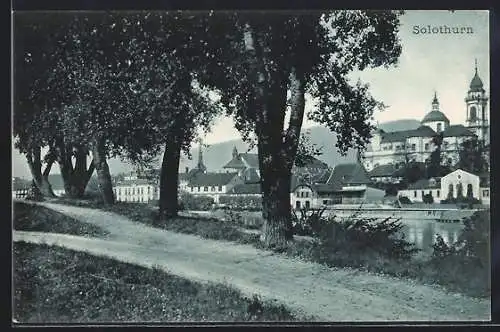 AK Solothurn, Wegpartie am Fluss