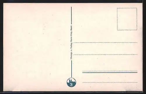 AK Basel, Partie am St. Jakobsdenkmal