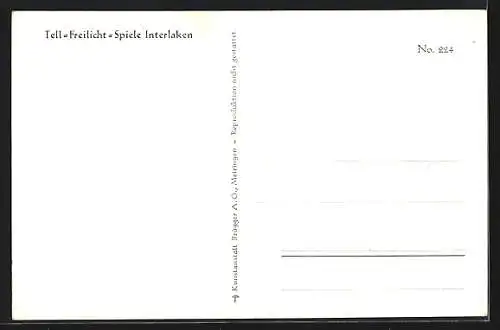 AK Interlaken, Tell-Freilicht-Spiele, Bühnenszene