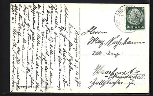 AK Freiburg i. Br., Totalansicht im Winter