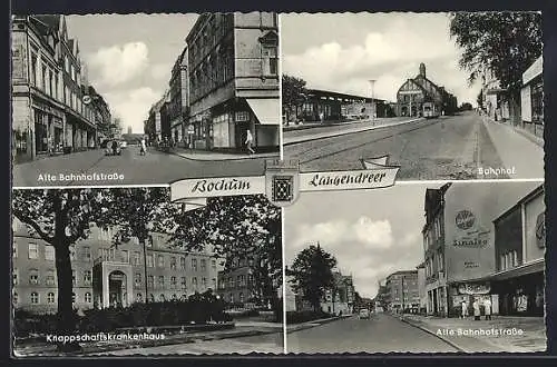 AK Bochum-Langendreer, Alte Bahnhofstrasse, Bahnhof, Knappschaftskrankenhaus