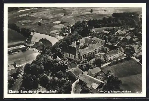 AK Kloster Beuerberg im Loisachtal, Ortsansicht vom Flugzeug aus