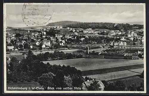 AK Hohenlimburg i. W.-Elsey, Ortsansicht vom weissen Stein