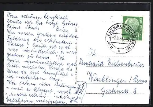 AK Lenzkirch /Schwarzwald, Strandbad aus der Vogelschau