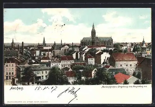 AK Aachen, Marienkirche u. Umgebung vom Boxgraben aus