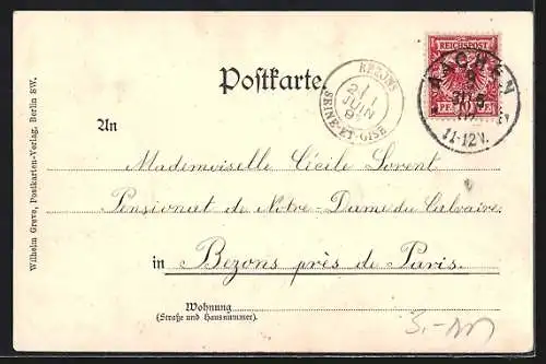 AK Aachen, Rathaus mit Markttreiben aus der Vogelschau