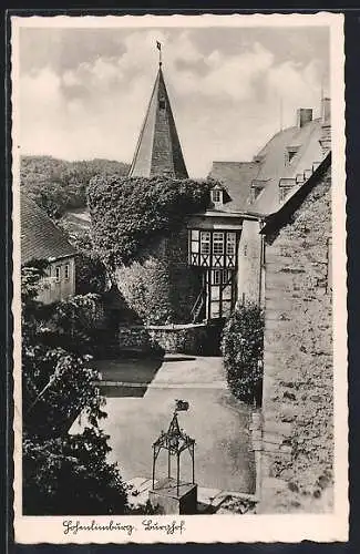 AK Hohenlimburg, Burghof im Sonnenschein