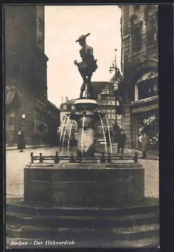 AK Aachen, Hühnerdieb-Brunnen