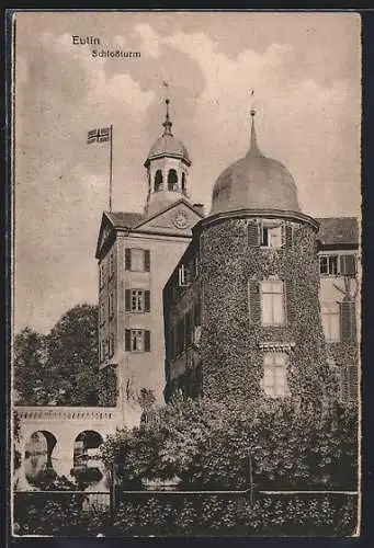 AK Eutin, Schlossturm im Sonnenschein