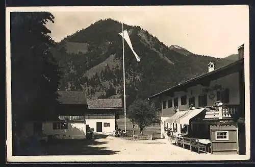 AK Scharling b. Tegernsee, Gasthaus zum Hirschberg im Sonnenschein