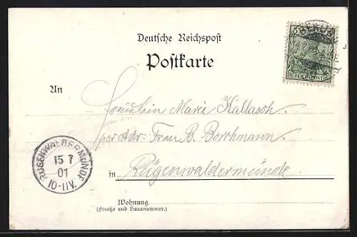 AK Berlin-Kreuzberg, Kapelle des 1. Garderegiments, Café C. Heyne, Hasenheide 40-44, Ecke Fichtestrasse