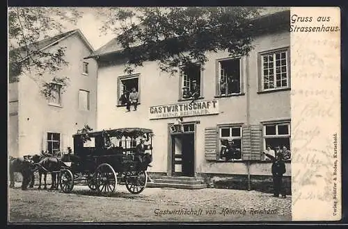 AK Strassenhaus, Gasthaus von Heinrich Reinhard