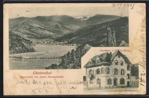 AK Güntersthal / Freiburg, Gasthaus z. Kühlen Krug, Totalansicht