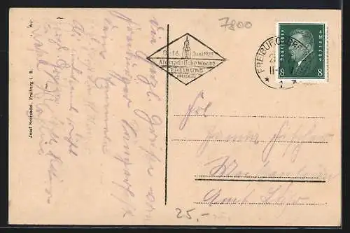 AK Betzenhausen b. Freiburg, Gasthaus zur Krone v. Cornel Weber, Ortsansicht