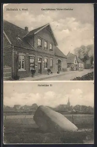 AK Holtwick / Westf., Geschäftshaus Victor Hinricher, Holtwicker Ei