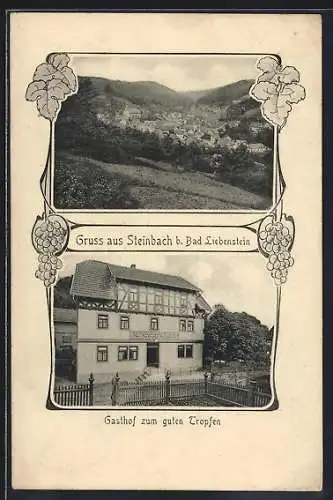 AK Steinbach / Liebenstein, Gasthof zum guten Tropen, Totalansicht