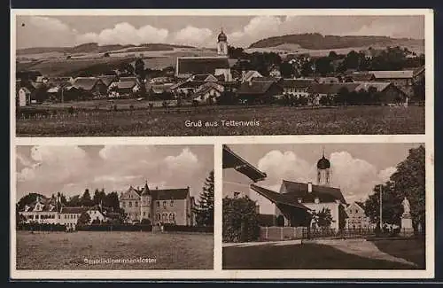 AK Tettenweis, Benediktinerinnenkloster, Kirche und Panorama