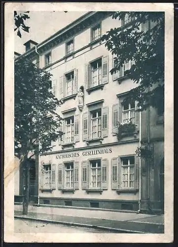 AK Freiburg i. Br., Katholisches Gesellenhaus in der Karlstrasse 7