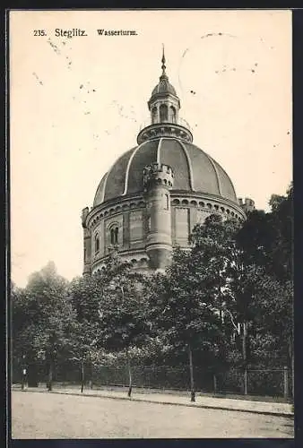 AK Berlin-Steglitz, Partie am Wasserturm