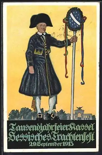 Künstler-AK Kassel, Trachtenfest, Tausendjahrfeier 1913