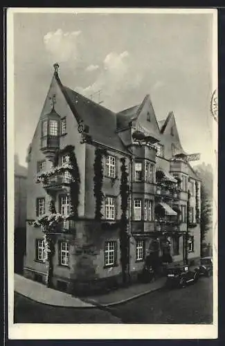 AK Freiburg / Breisgau, Hotel Minerva, Poststrasse 8