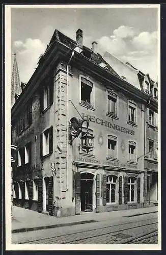 AK Freiburg /Br., Gasthaus Hechingers Bayrische Bierhalle Zum Spaten, Salzstrasse 17