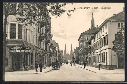 AK Freiburg i. Br., Gasthaus und Hotel Fürstenberger Hof in der Talstrasse