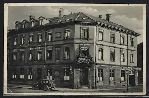 AK Freiburg i. Br., Gasthaus z. Grünhof v. Gottlob Maier