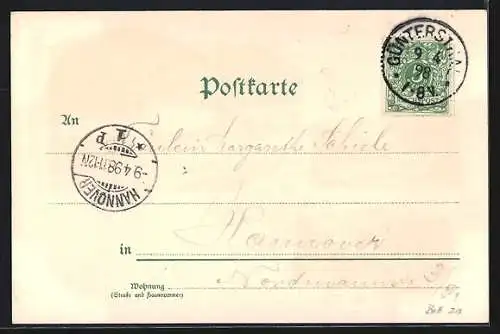 Lithographie Freiburg / Breisgau, Restauration Kyburg aus der Vogelschau, Güntersthal und Bohrer