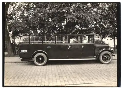 Fotografie Bus Mercede, Deutsche Reichspost, Karosseriebau Karl Weinberger München, Kennzeichen: RP-302, Verdeck offen