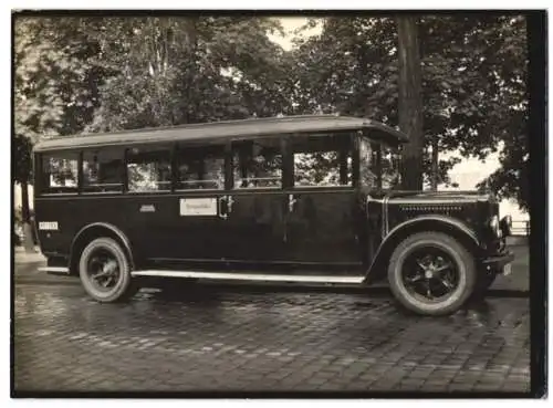 Fotografie Mercedes Bus, Deutsche Reichspost Extrapostfahrt, Karosseriebau Karl Weinberger München, Kennzeichen RP-703