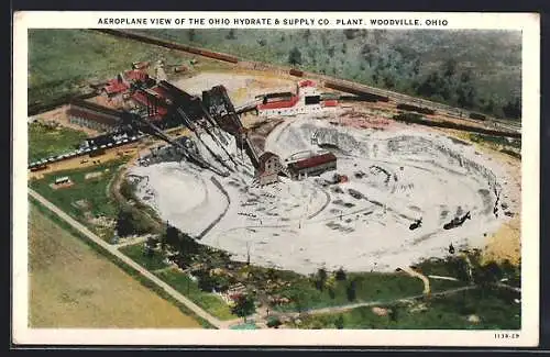 AK Woodville, OH, Aeroplane View of the Ohio Hydrate & Supply Co. Plant