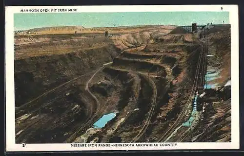 AK Arrowhead, MN, Mammoth Open Pit Iron Mine, Missabe Iron Range