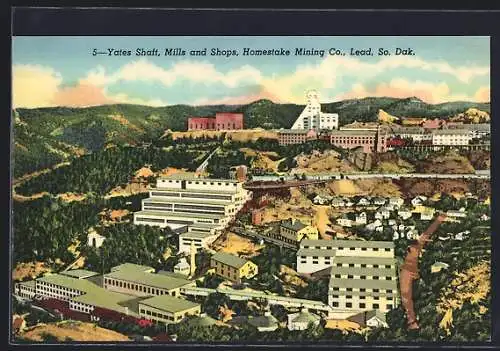 AK Lead, SD, Yates Shaft, Mills and Shops, Homestake Mining Co.