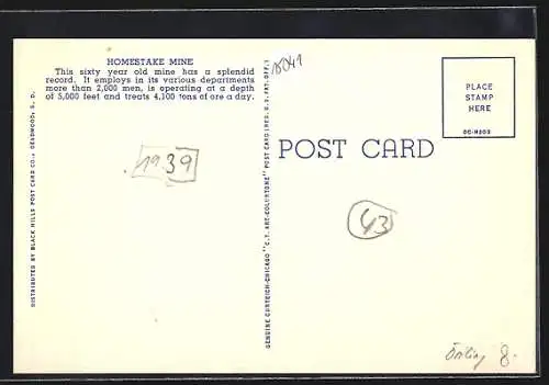 AK Lead, SD, Yates Shaft, Mills and Shops, Homestake Mining Co.