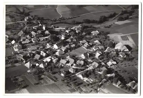 Fotografie Swissair Photo AG, Zürich, Ansicht Dürrenroth, Fliegeraufnahme der Ortschaft