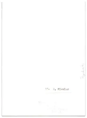 Fotografie Illustrations - & Photopress AG, Zürich, Portrait Psychater Dr. E. Bleuler